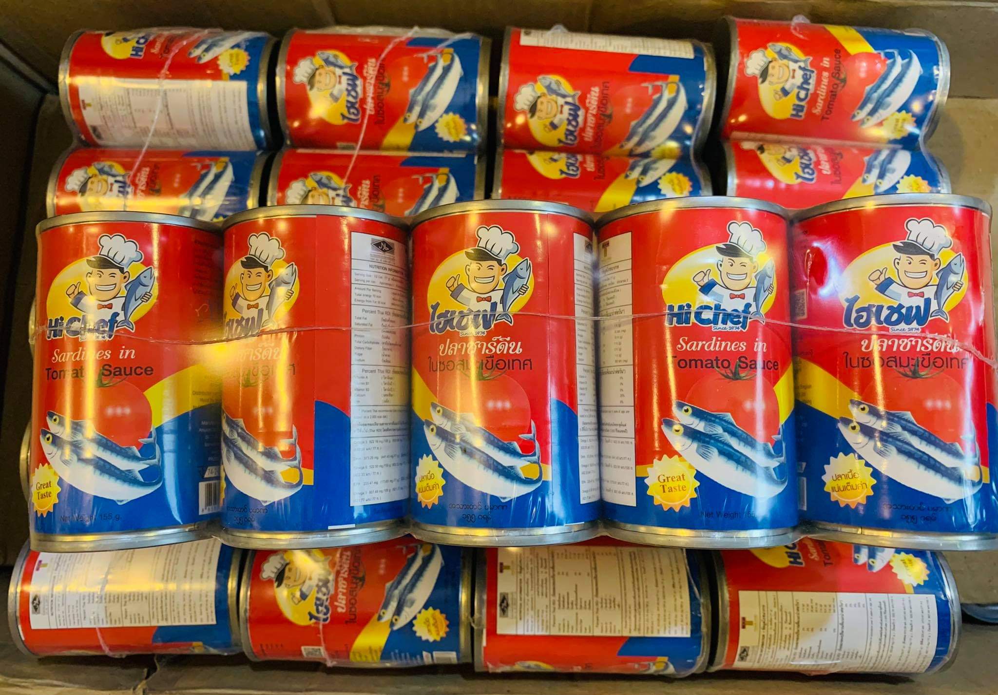 10 hộp cá mòi sốt cà thái lan 154g - sardines in tomato sauce 154g