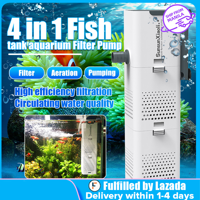 【Trong kho】chất lượng siêu cao Máy lọc bơm oxy 4 trong 1 cho bể cá máy lọc nước bể cá lọc nước bể cá may loc nuoc ho ca bơm lọc bể cá bộ lọc nước hồ cá lọc bể cá cảnh máy lọc bể cá