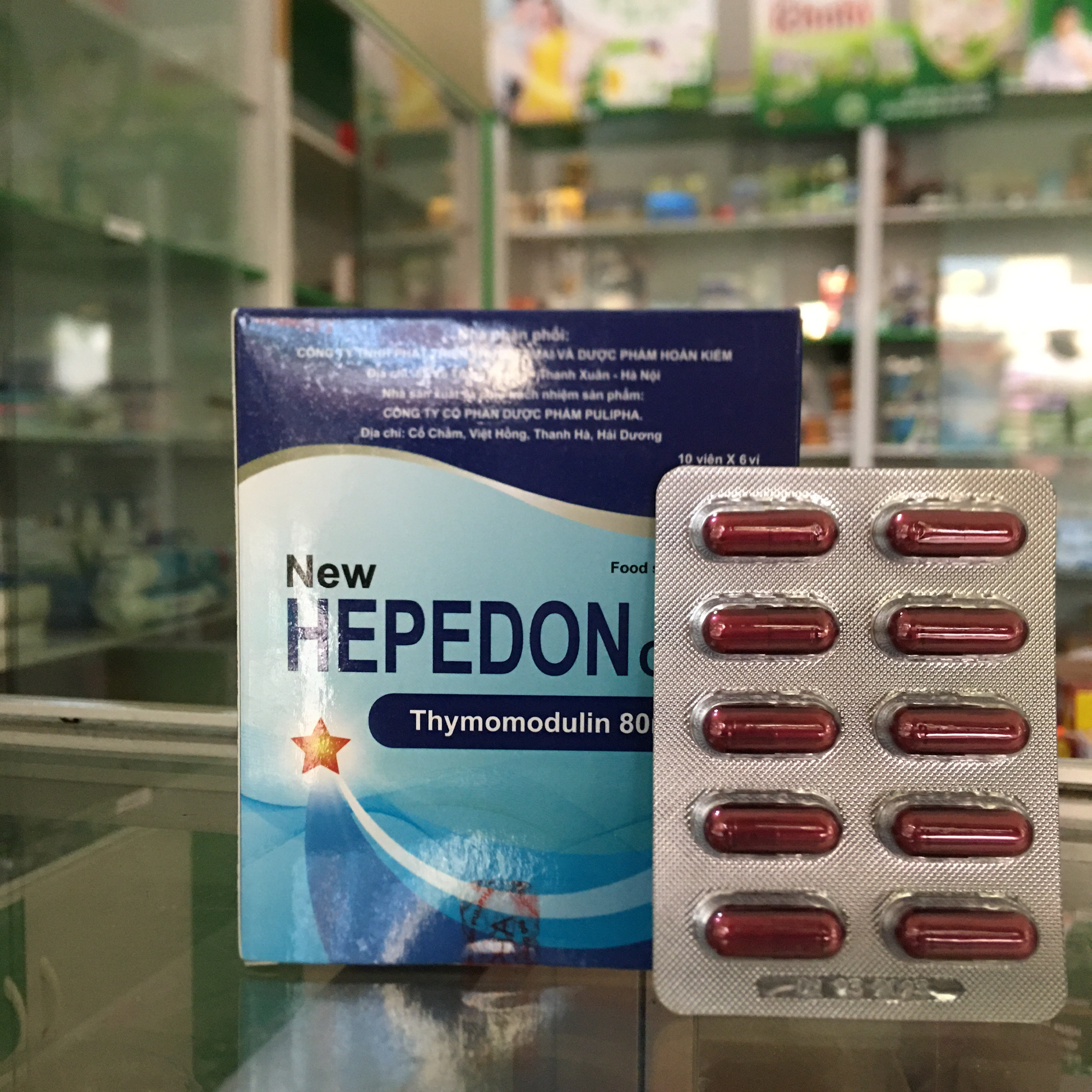 Tăng cường miễn dịch Vi.ên uống New Hepedon Cap chứa Thymomodulin 80mg-Hộp 60 viên nang