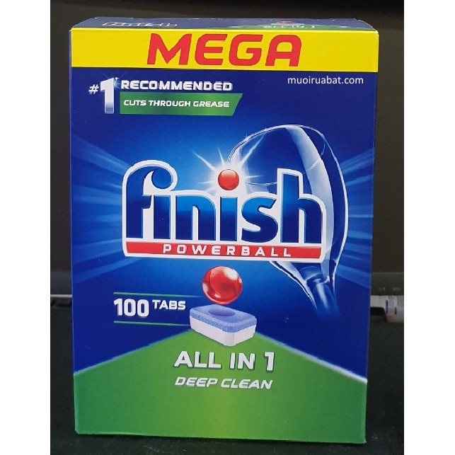 Viên rửa bát Finish All in one 120 viên - Nhập khẩu Châu Âu