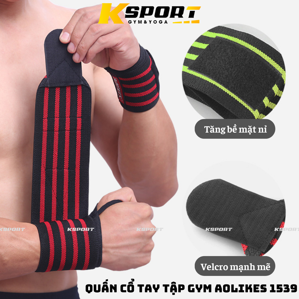 Bảo Vệ Cổ Tay Aolikes Phụ Kiện tập Gym Yoga Chính Hãng(1Đôi)