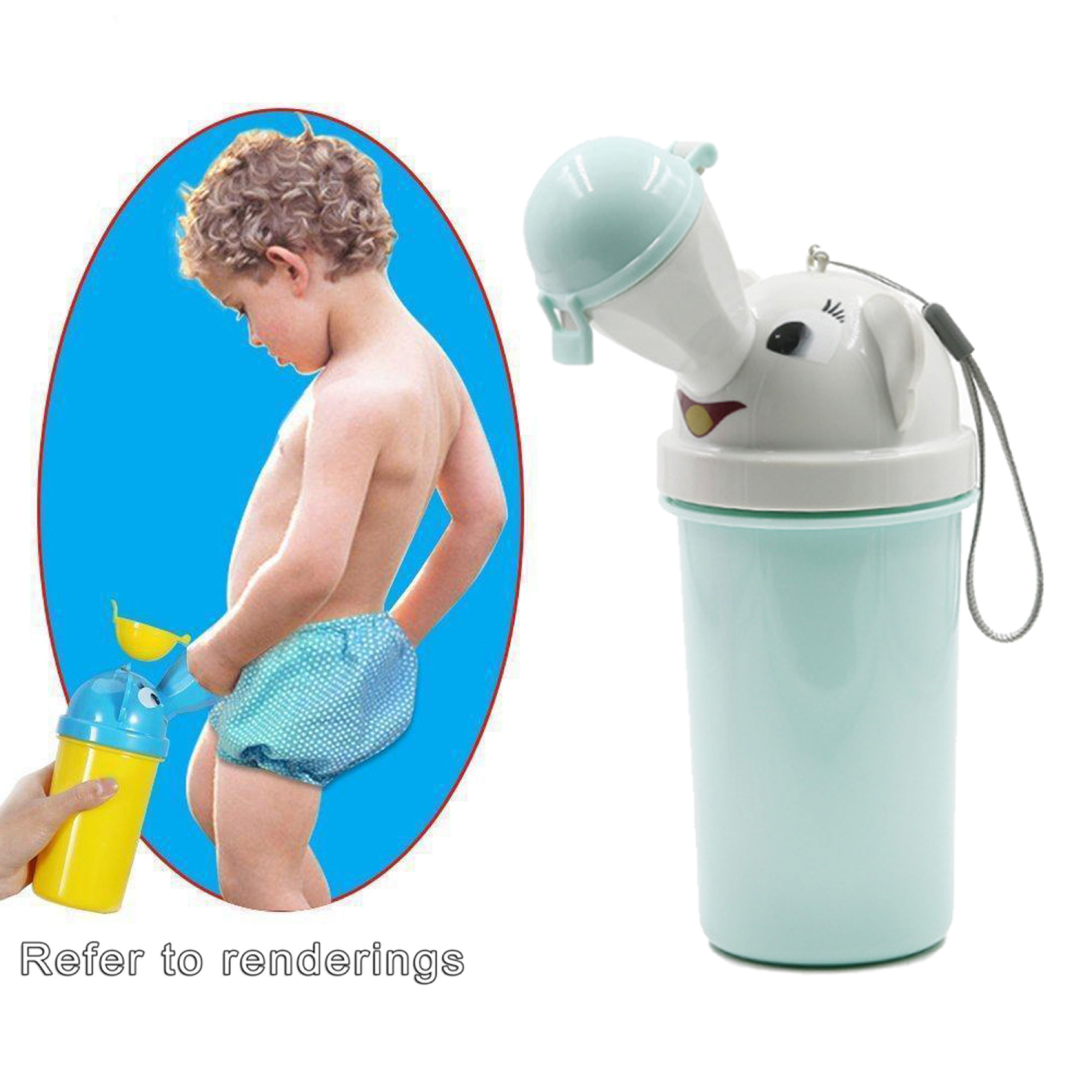Bình Tập Đi Tiểu Di Động Bô  Cốc Tập Đi Vệ Sinh Cho Bé Trai Bé Gái Xe Hơi Xe Lửa Đi Du Lịch Chống Nước Cho Trẻ Em Bô Đi Tiểu Chống Rò Rỉ Ngoài Trời