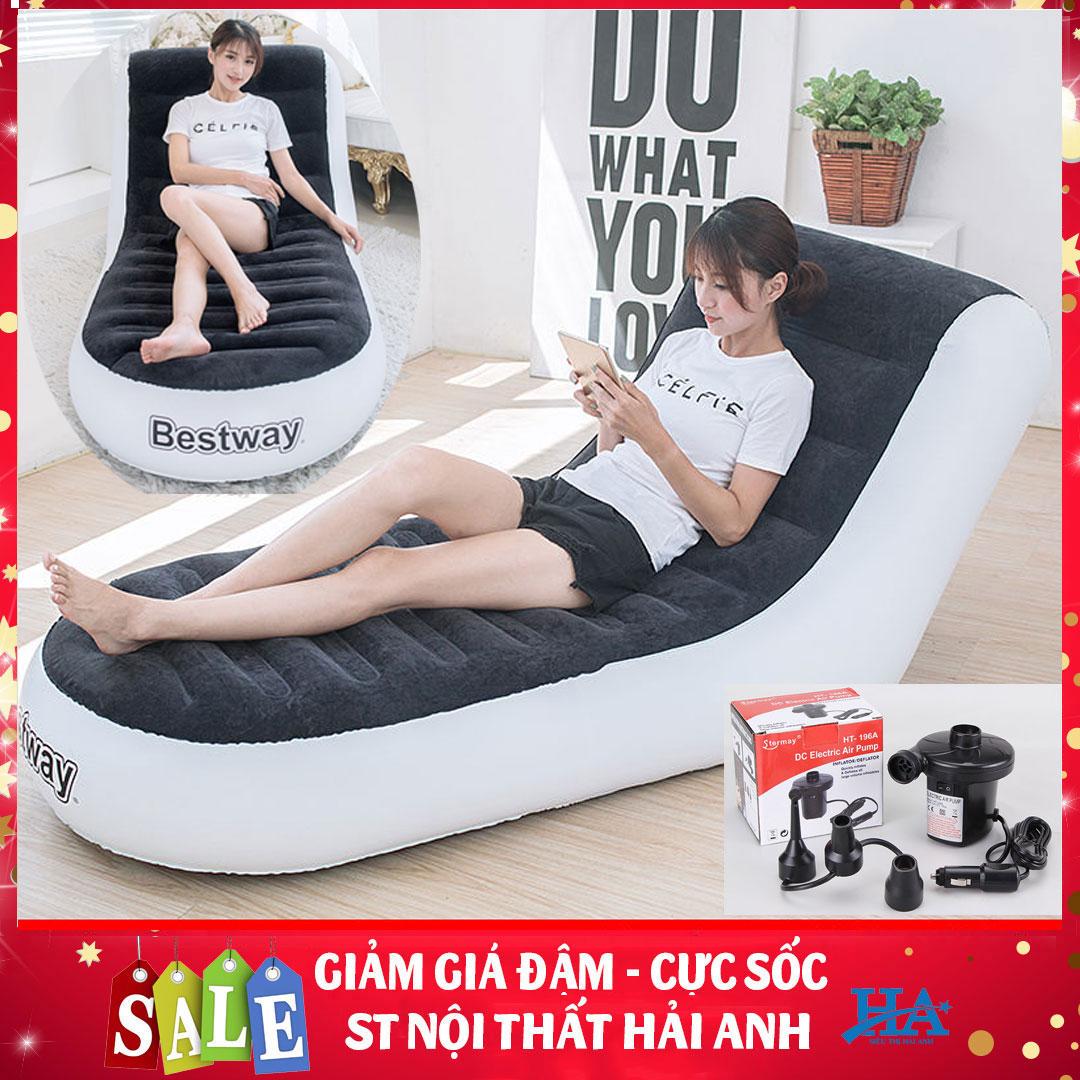 Ghế đệm hơi Bestway cao cấp, đệm hơi tựa lưng cao cấp, ghế lười hơi êm ái - GDBINHC03