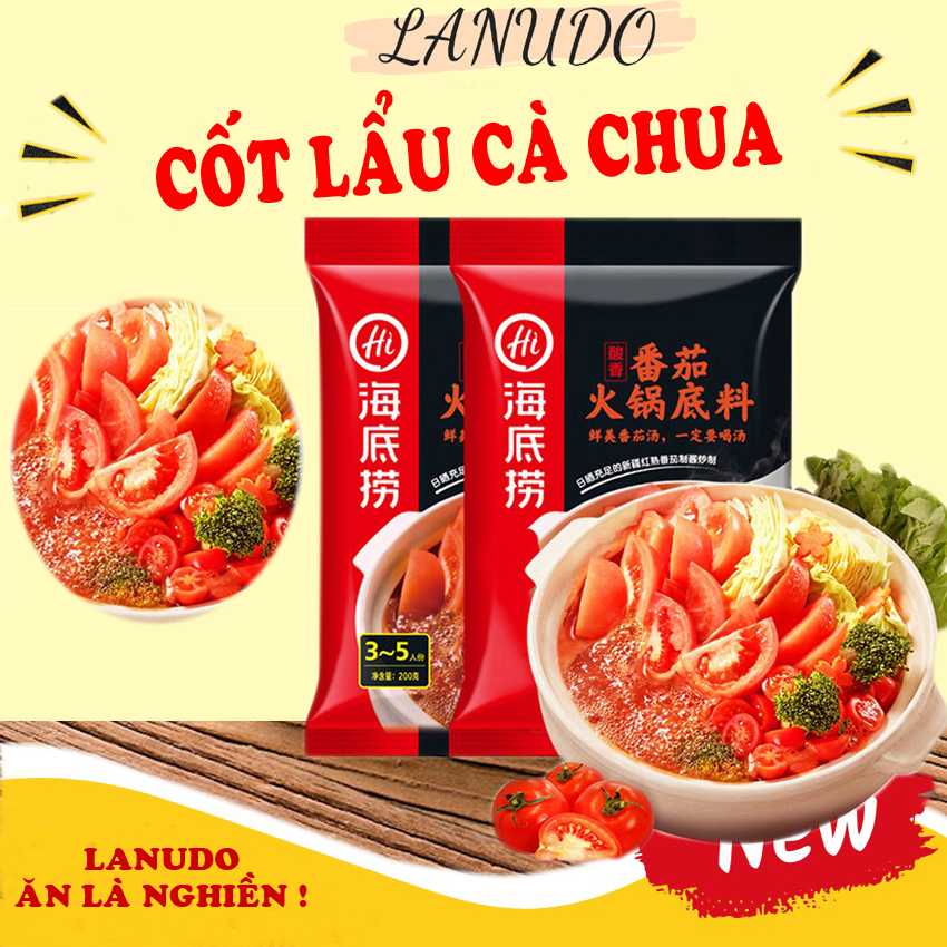 Gia vị lẩu haidilao vị cà chua - cốt lẩu tứ xuyên trung quốc trùng khánh có sẵn nhiều vị date mới
