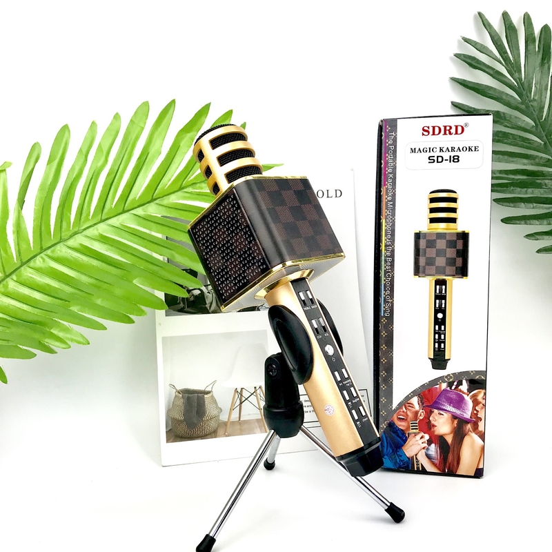 [HCM]Micro Karaoke Bluetooth SD18  Micro bluetooth karaoke SD18 âm bass siêu trầm chất âm  Mic karaoke bluetooth SDRD SD-18 hát hay - âm thanh to rõMicro karaoke bluetooth SD18 không dây hát hay