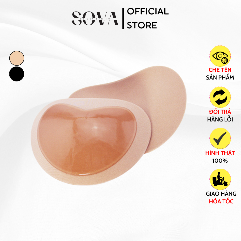 Miếng đệm ngực, miếng dán độn áo ngực nâng ngực tạo khe, mút đệm ngực hình tim, miếng độn tim SOVA017