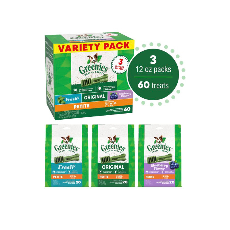 Greenies Dental Dog Treats Snack Xương Gặm Sạch Răng Thơm Miệng Cho Chó