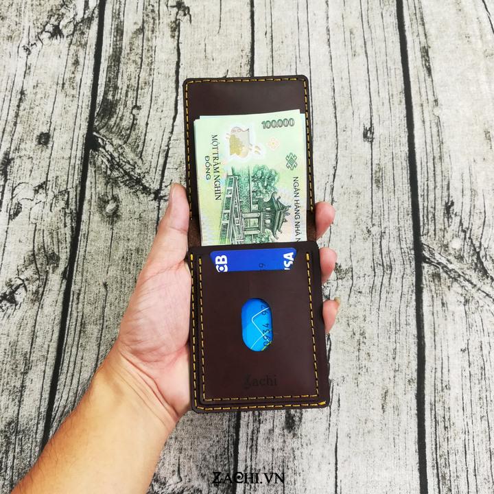 Ví nam da bò ví nam mini da bò handmade - MN1816