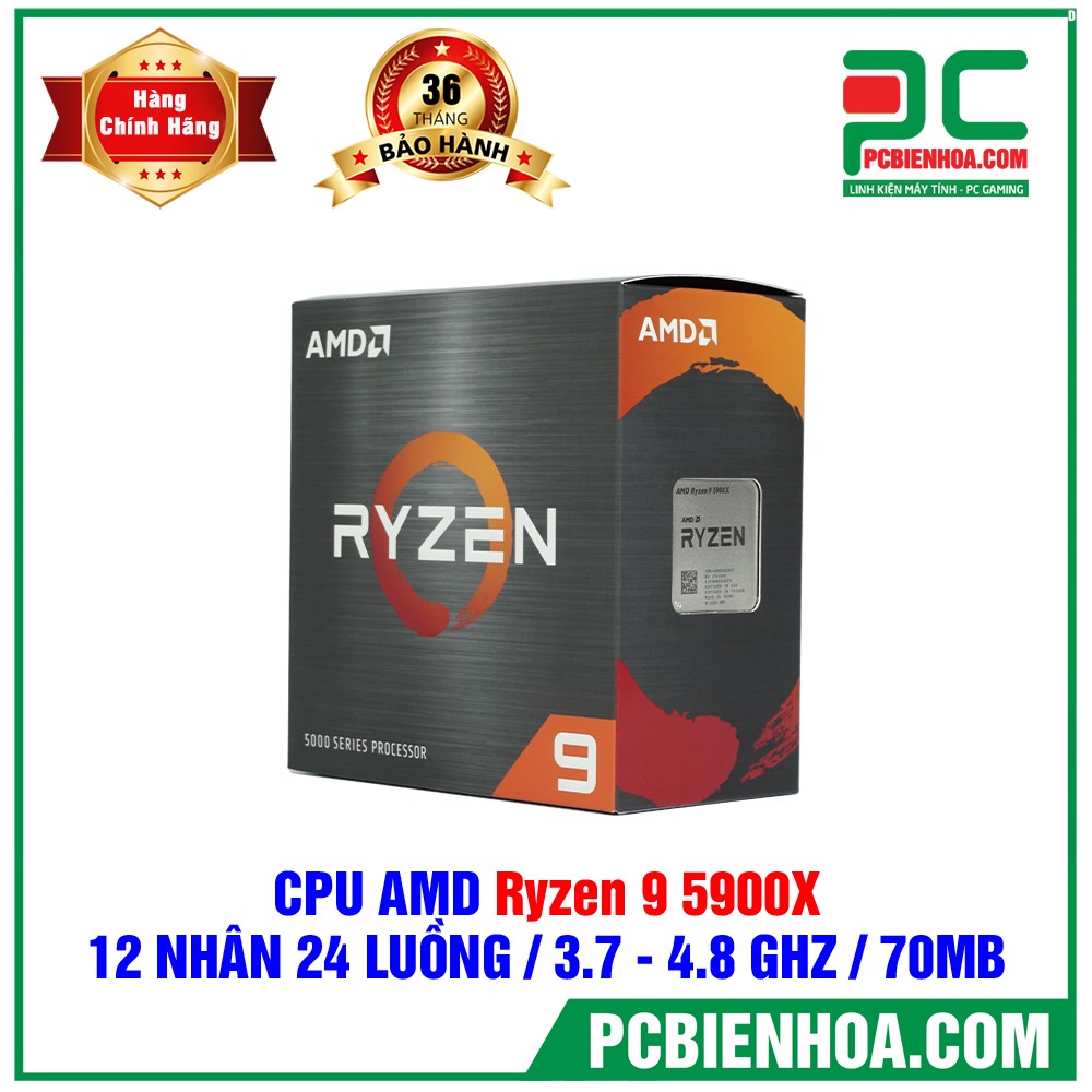 CPU AMD RYZEN 9 5900X- AM4 - Chính hãng mới 100% bảo hành 36 tháng