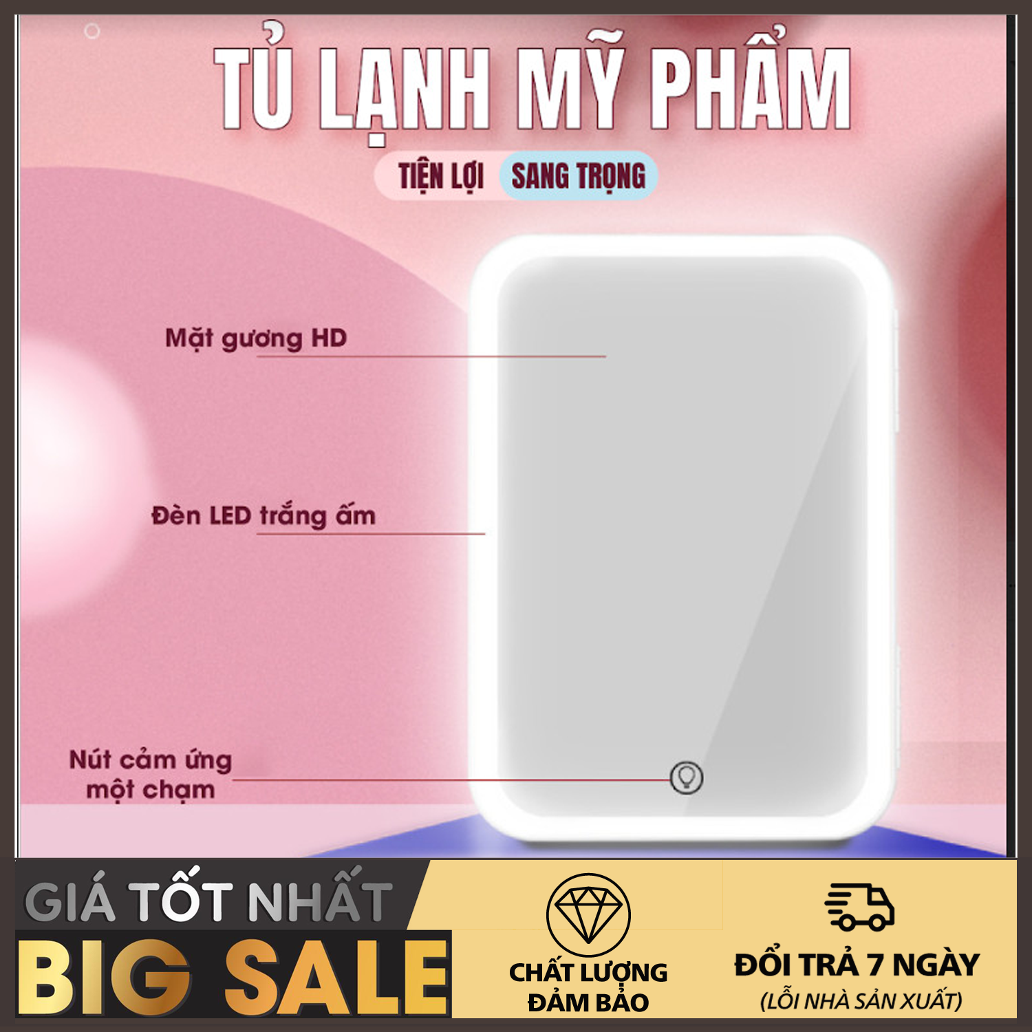 Tủ lạnh mini 10L mặt gương có đèn led - Tủ lạnh 10 Lít - Tủ lạnh mini, tủ lạnh 10L hiển thị nhiệt độ, tủ lạnh - tủ lạnh mini dùng trên xe hơi và trong nhà-Tủ lạnh măt gương - Tủ lạnh đựng mỹ phẩm