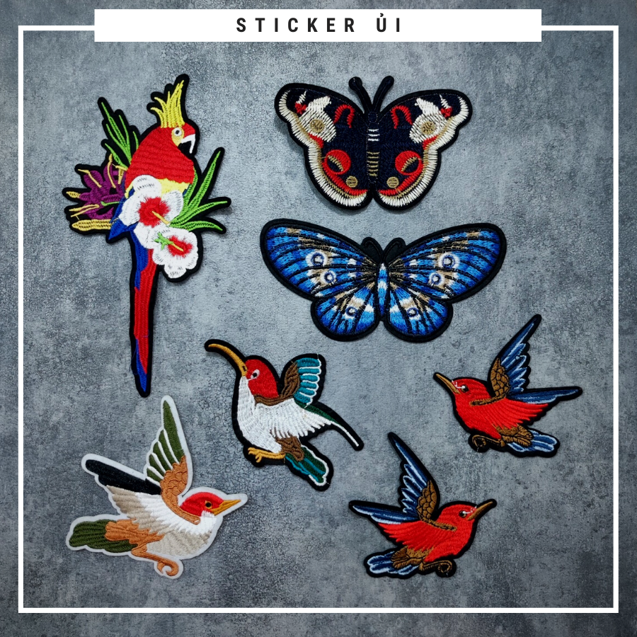 Sticker vải thêu cao cấp - CÓ SẴN KEO ỦI,Patch ủi dùng làm miếng vá Quần Áo,áo phao,BALO,quần jogger, đồ jeans, giày dép