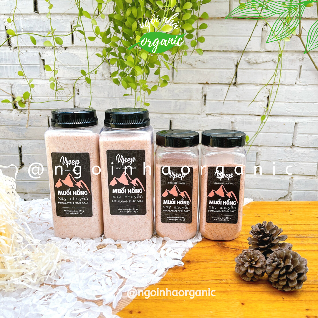 Muối hồng hạt mịn Himalayan Vipep