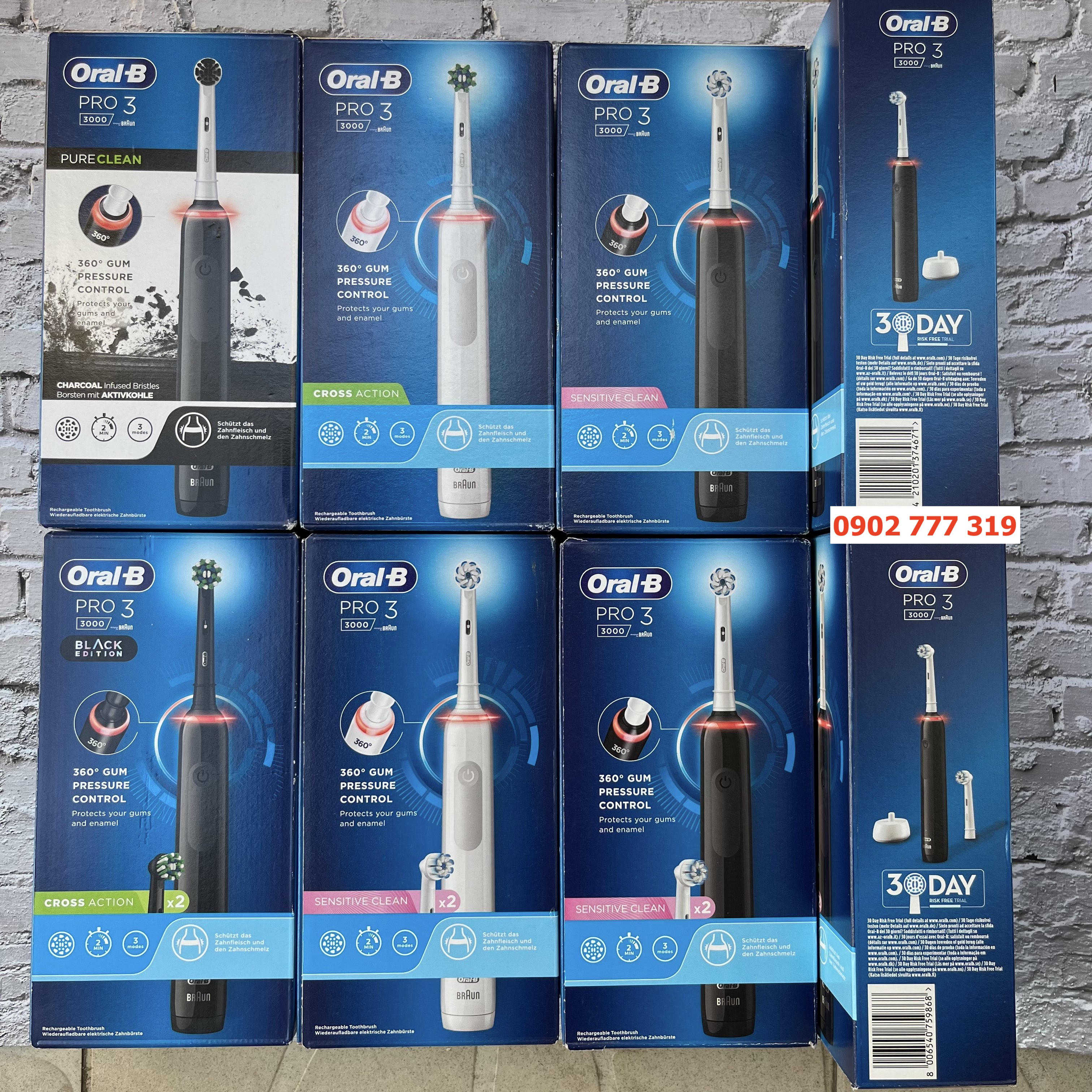Bàn Chải Điện Oral-B Pro 3 3000. Made in Germany - GIÁ SĂN SALE