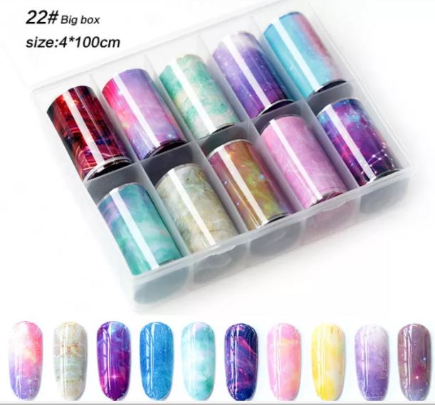 FOIL DÁN MÓNG TUYỆT ĐẸP - HỘP LỚN 10 CUỘN