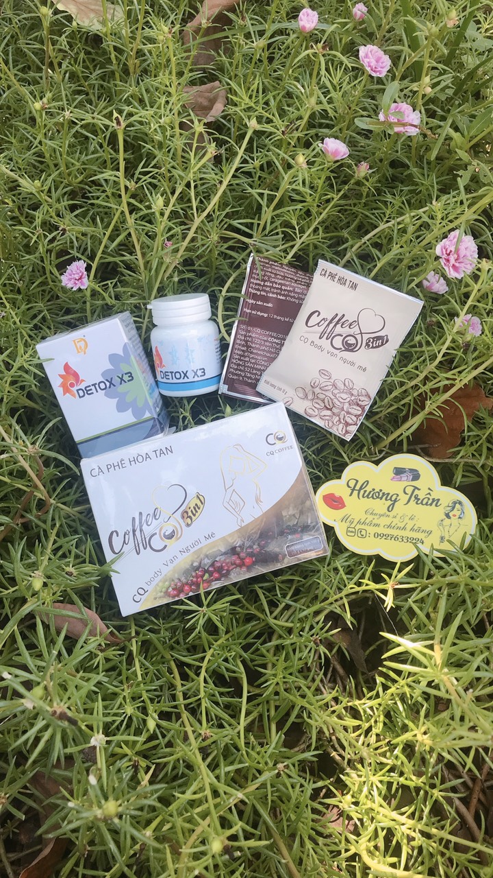 Combo 5 hộp cafe giảm cân CQ Slim Coffee và 1 hộp Detox X3