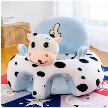 Ghế tập ngồi cho bé, ghế tập ngồi ghế ăn đa năng cho baby vải nhung chần bông êm ái