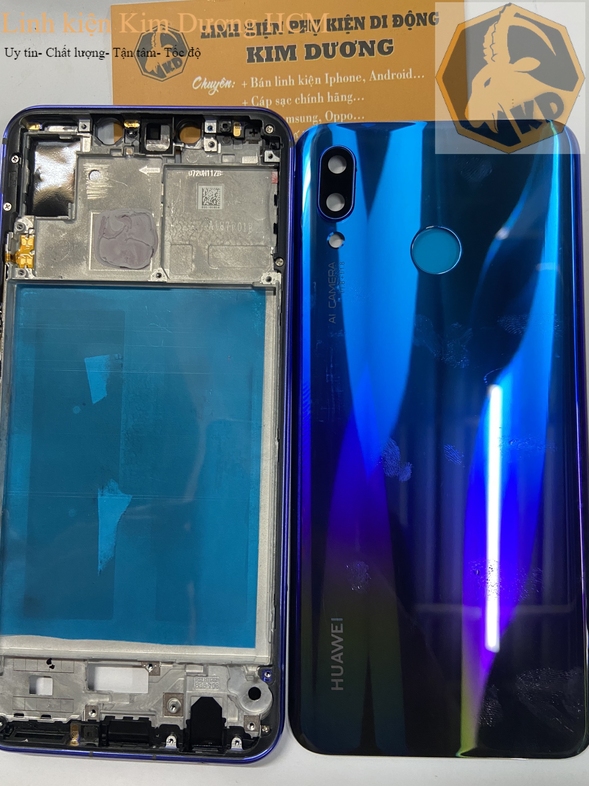 Vỏ bộ/ Khung sườn + Lưng kính Huawei Nova 3i