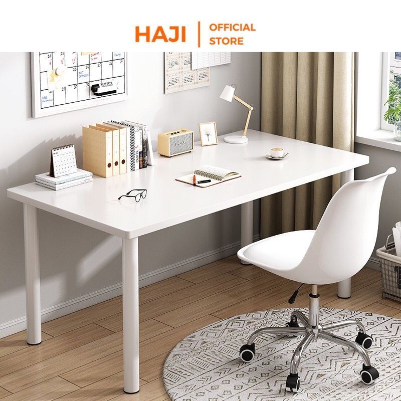 Bàn đa năng HAJI bàn làm việc khung sắt chân tròn sơn tĩnh điện độ bền cao, chắc chắn C62