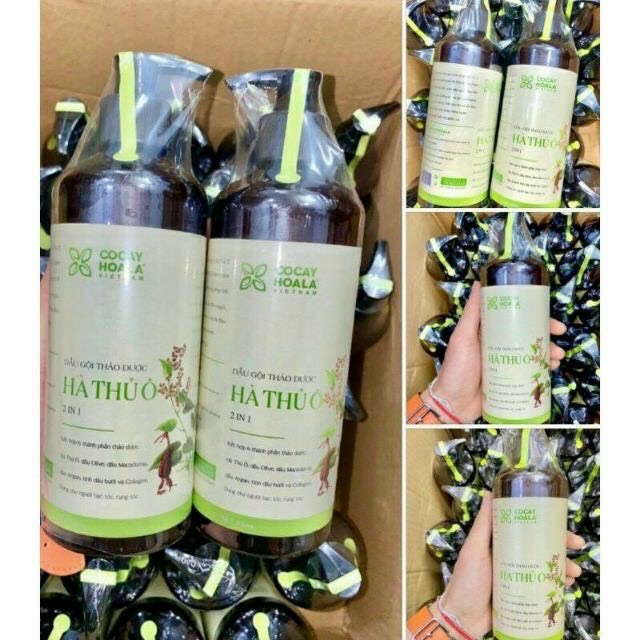 Chai dầu gội thảo dược hà thủ ô 800ml - hiệu quả sau 1 tuần sử dụng