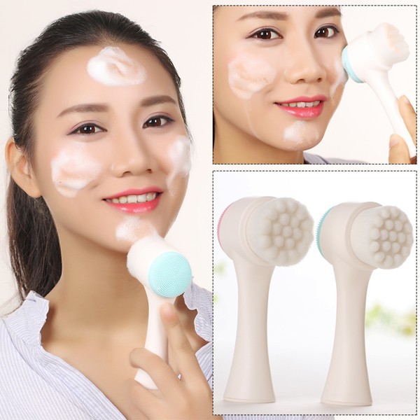 Cọ rửa mặt massage 2 đầu tiện lợi dễ thương siêu sạch siêu kute