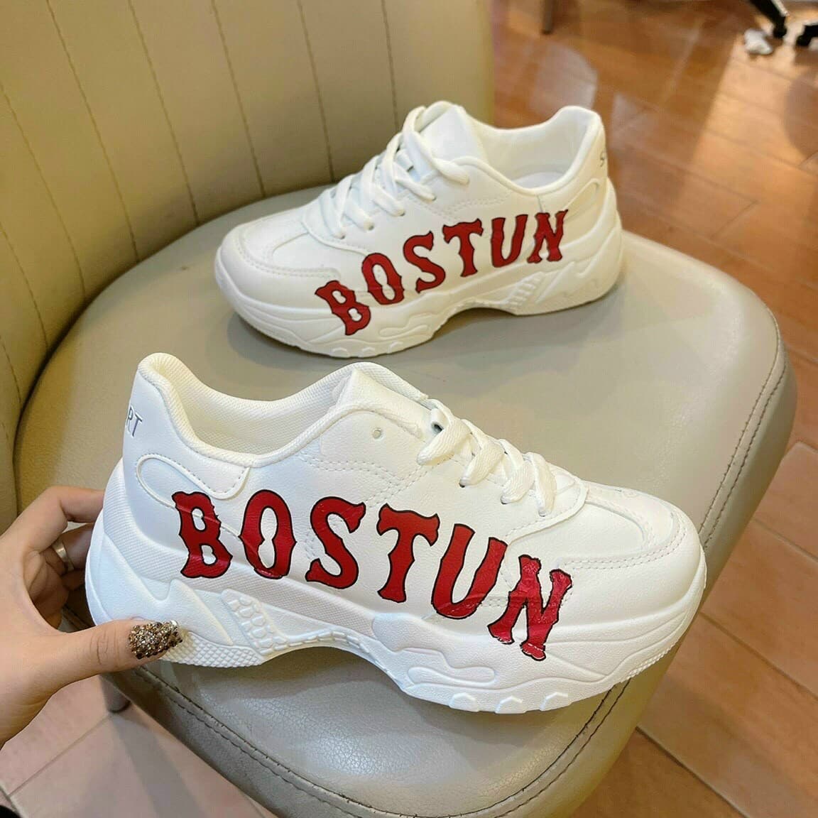 GIÀY THỂ THAO NỮ NÂNG CHIỀU CAO 5CM PHỐI HỌA TIẾT SANG CHẢNH CHẤT DA SI ĐÚC MỀM CAO CẤP - SNEAKER NỮ NHẬP KHẨU QUẢNG CHÂU BAO BỀN ĐẸP (Chuẩn form y hình)