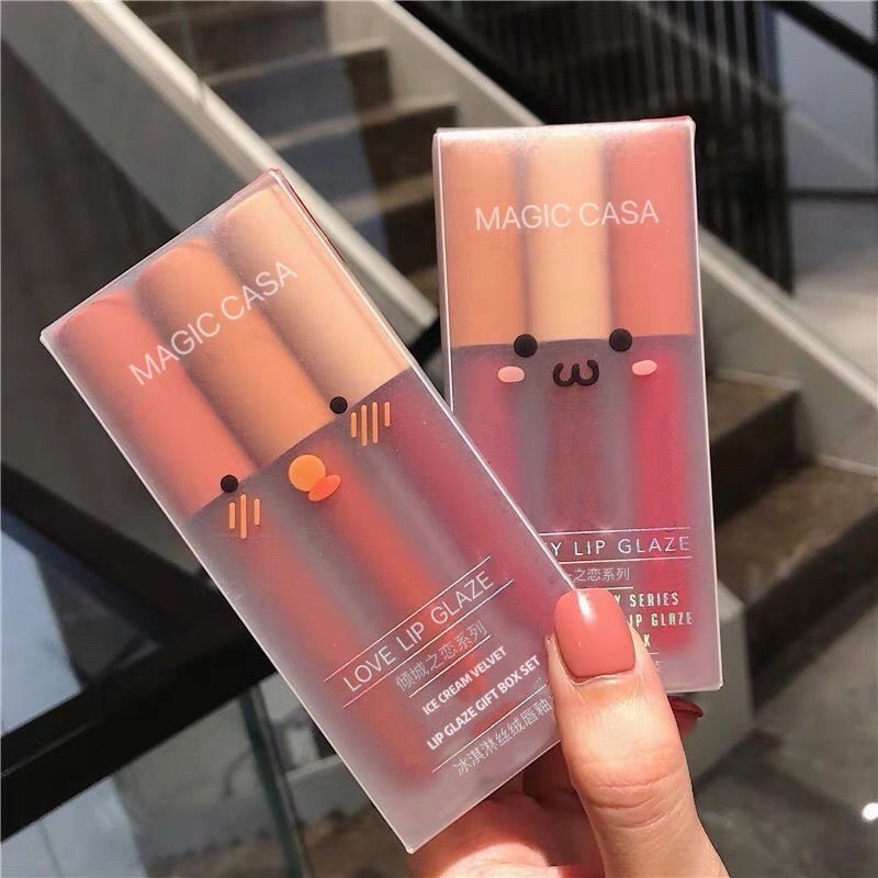 (SIÊU RẺ 1 CÂY) Son Matte Love Mini Lips Glaze Magic Casa/Herorange/Hudapro, Son Lì Mịn Giá Rẻ