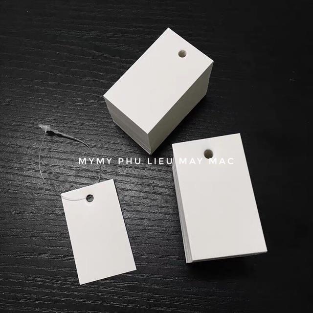 ✎✉ Nhãn mác giấy kiểu made trắng trơn - khoảng 100 cái