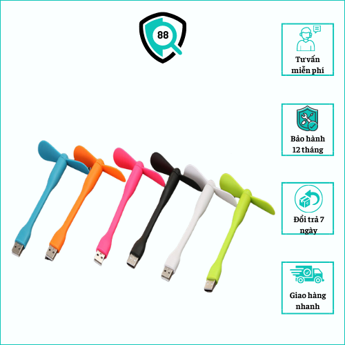 Quạt mini cắm cổng usb vỏ nhựa có thể uốn thành nhiều kiểu dáng