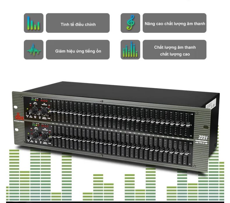 Bộ lọc xì hàng bãi mỹ, lọc âm equalizer dbx 2231 cao cấp , bộ cân bằng eq tuyệt vời kết hợp một mạch, chống hú, giảm tiếng ồn, chất âm trong trẻo, khả năng lọc và phân tần số âm thanh, tương thích với các thiết bị khác