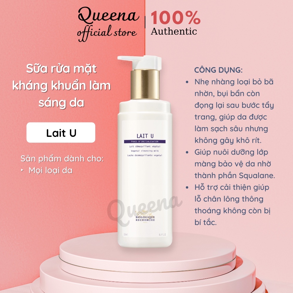 Sữa rửa mặt Lait U kháng khuẩn và làm sáng da, giúp nhẹ nhàng làm sạch sâu các bã nhờn và bụi bẩn trên da -K03