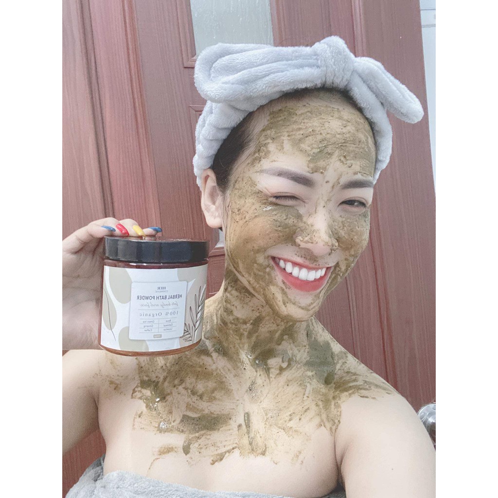Bột Tắm Tẩy da chết dưỡng trắng Thảo Mộc Her Cosmetic Hộp 300gr