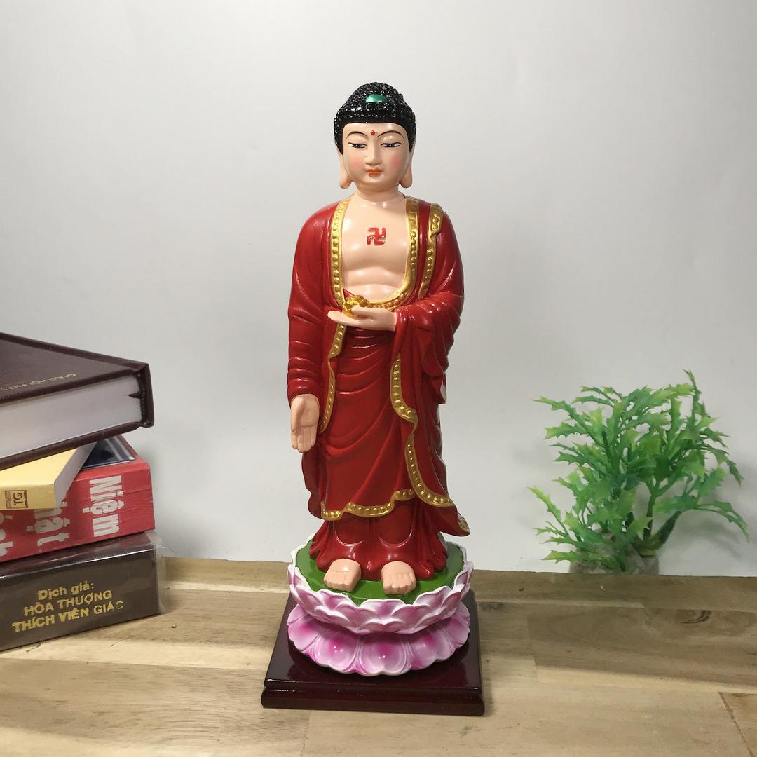 Tượng Đức Phật A Di Đà đứng cao 21cm