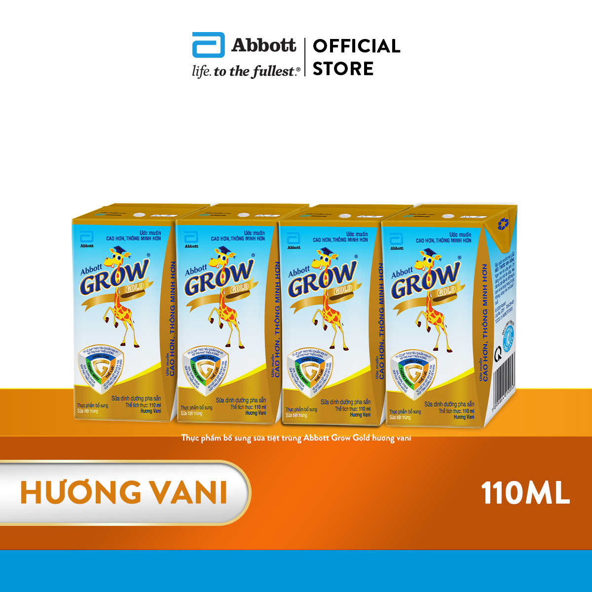 Lốc 4 hộp sữa Abbott Grow 110ml