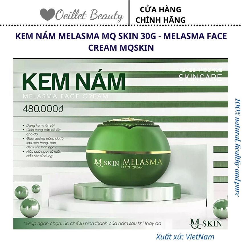 Kem Nám Melasma MQSkin- Giúp Ngăn Chặn, Ức Chế Sự Hình Thành Của Nám, Kem Dưỡng Ngày & Đêm Melasma Face Cream MQ Skin (Hộp 30g) - Oeillet Beauty Shop