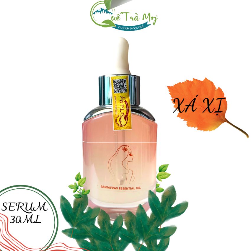Tinh dầu xá xị chai serum 30ml - Quế Trà My tinh dầu nguyên chất giảm, đuổi muỗi côn trùng thơm phòng khử mùi dùng cho máy xông tinh dầu.