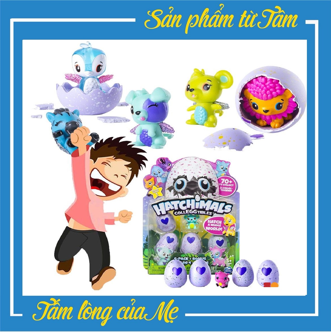 Vỉ Trứng Hatchimals Các Mùa SS1 Fullbox 4 Trứng Tặng Kèm 1 Thú Cưng Hatchimals