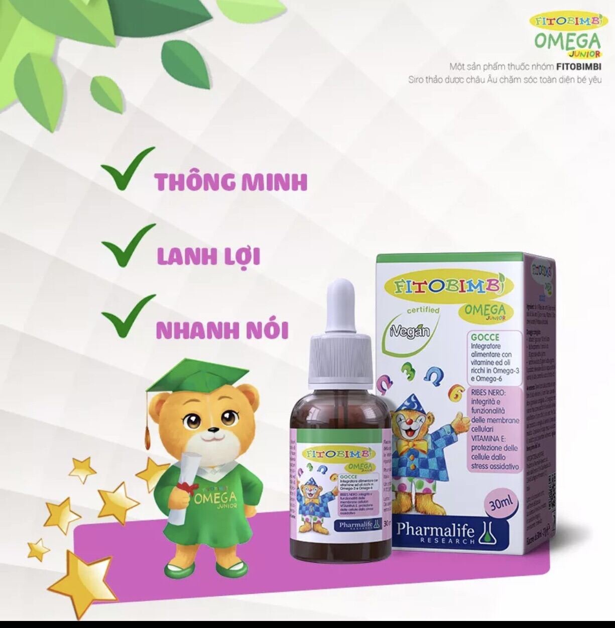 Siro bổ sung Omega cho bé Fitobimbi Omega Junior