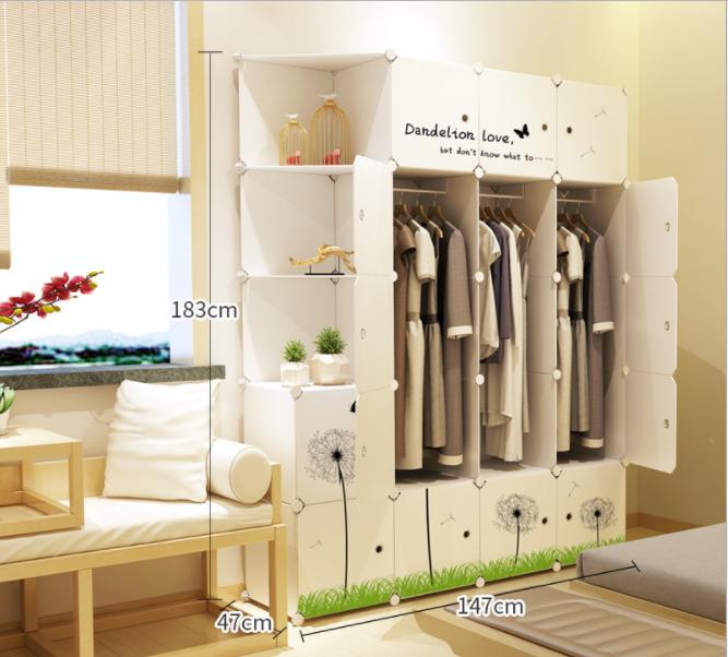 Tủ nhựa ghép 20 ngăn - trắng bồ công anh 17n3x