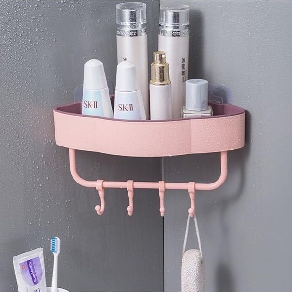 Kệ góc nhà tắm dán tường Hình mây Siêu chắc - Kệ để xà phòng dầu gội, Khay treo tường bàn chải kem đánh răng, Kệ phòng tắm, Kệ góc tường nhà tắm, Đồ dùng nhà vệ sinh, Kệ nhà bếp gia vị, Kệ phòng ngủ
