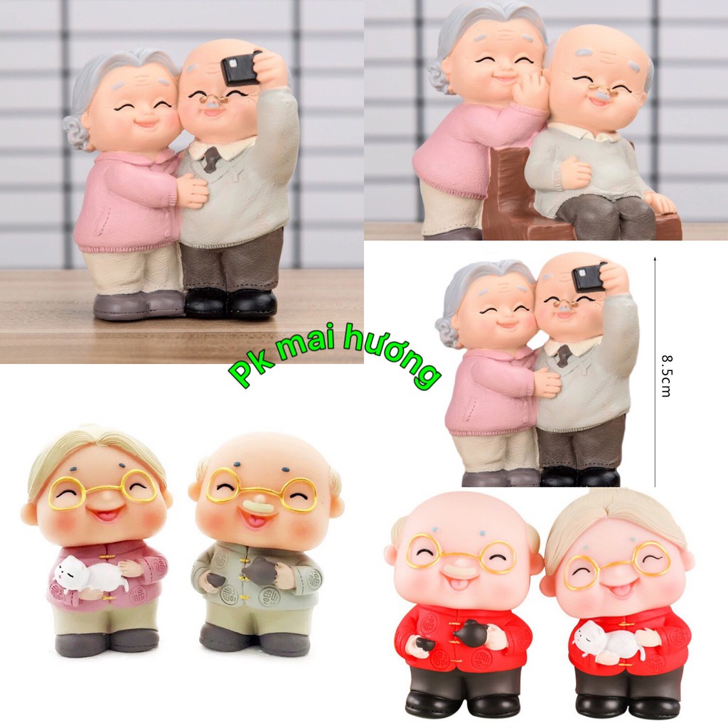 Phụ Kiện Bánh Sinh Nhật Bánh Kem - Cặp Đôi Ông Bà Đủ Mẫu Trang Trí Bánh Sinh Nhật