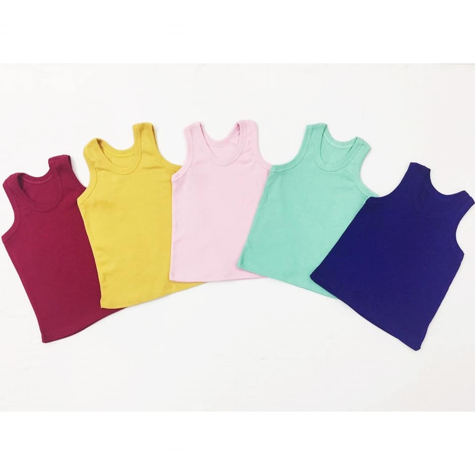 [HCM]Combo 3 cái  áo ba lỗ - vải chuẩn xuất dư mềm mịn đủ size cho bé từ 05 - 40 kg - Áo cotton cho bé (Nhiều màu - Mix ngẫu nhiên)