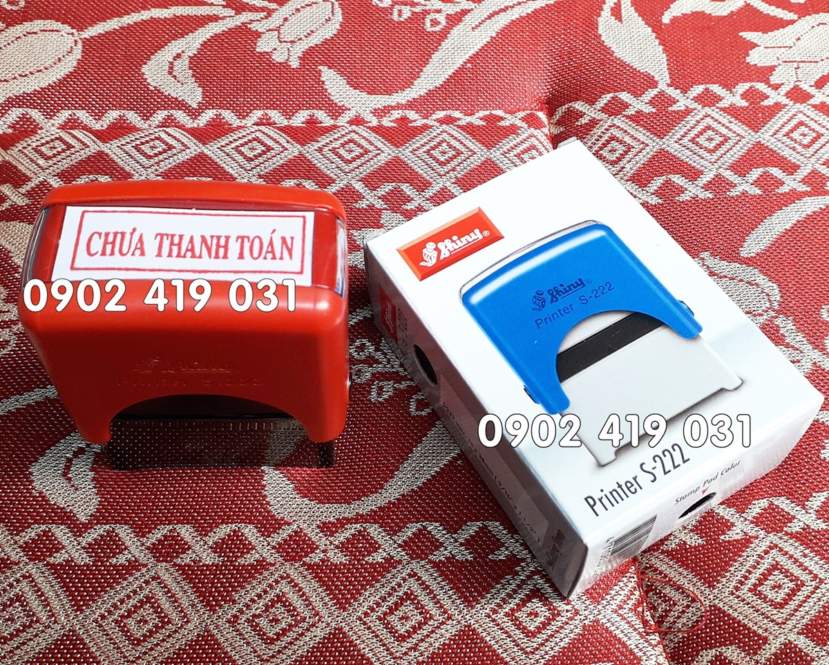 Con dấu Chưa Thanh  Toán [ Thương hiệu Shiny Printer ] có độ bền cao mẫu đẹp mực đóng sắc nét được sản xuất tại Đài loan là hãng sản xuất dấu hàng đầu thế giới.