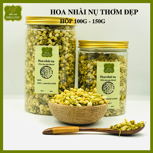 Trà hoa nhài nụ trắng, thơm đẹp (Hộp 100g - 150g)
