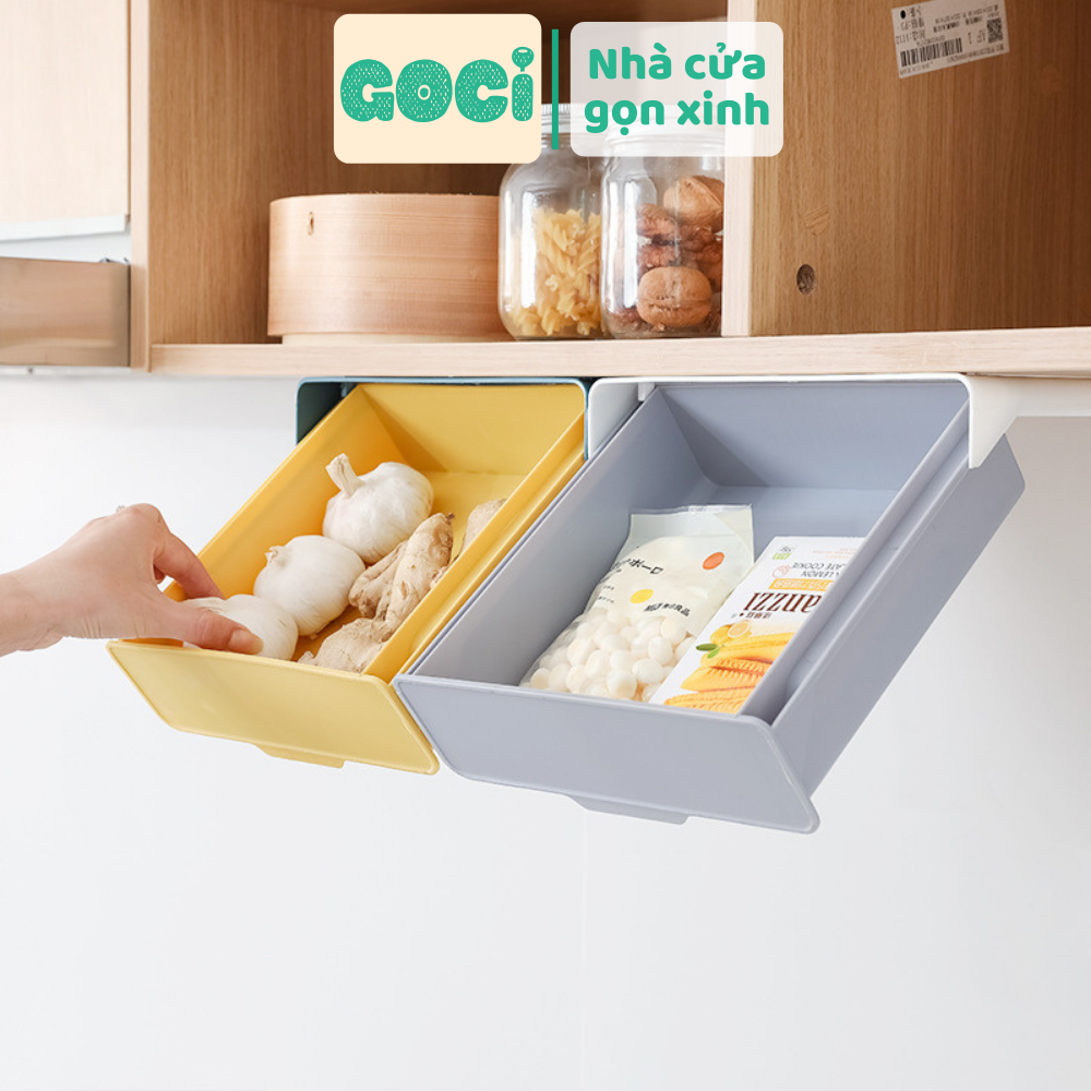 Ngăn kéo mini gắn dưới bàn, hộc bàn đựng đồ đa năng có keo dán tiện lợi tiết kiệm không gian
