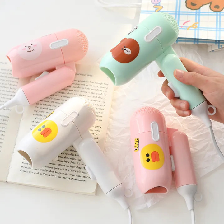 Máy sấy tóc mini hình thú gấp gọn dễ thương - máy sấy tóc mini siêu kute bỏ túi gấp gọn