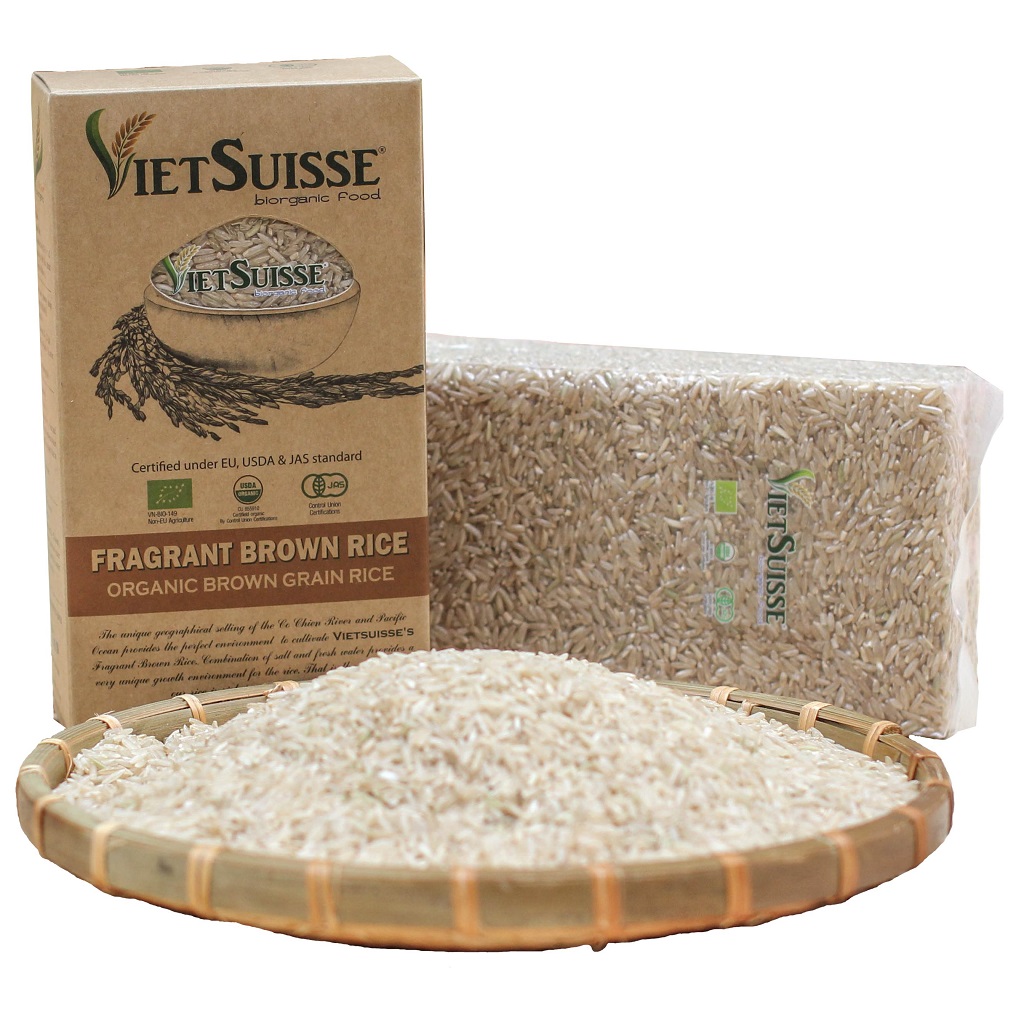 Gạo lứt hữu cơ Vietsuisse - 1kg