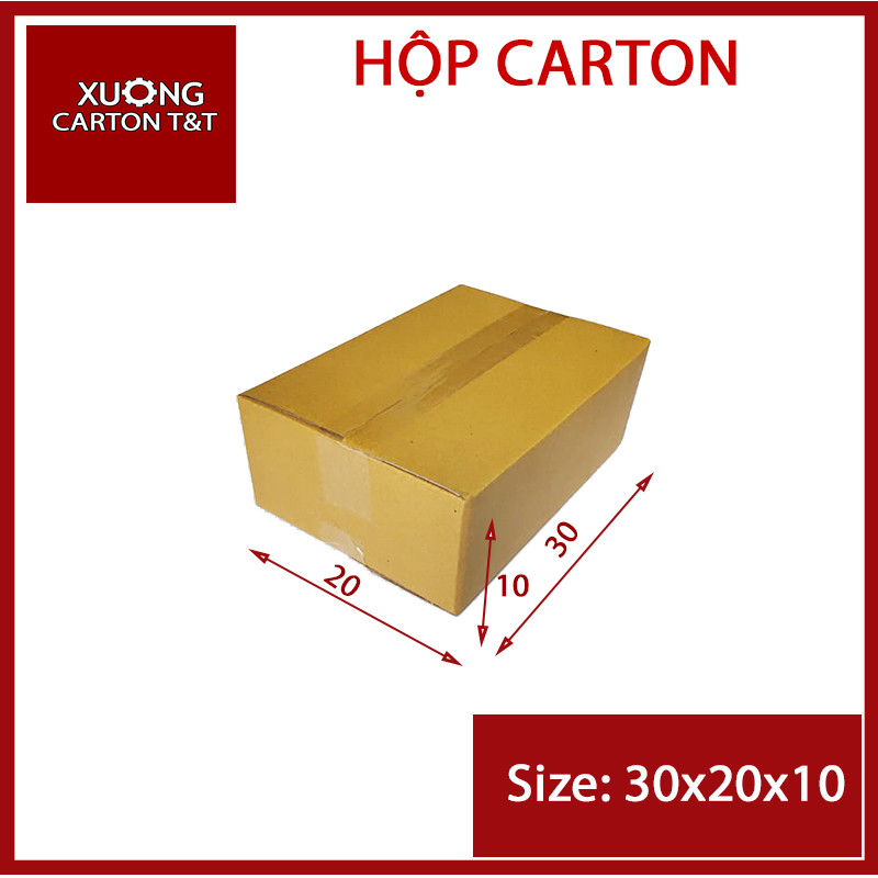 30x20x10 Hộp carton đóng gói Combo 20 hộp