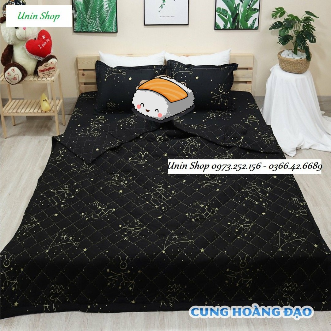 (Deal Hot) Chăn Hè Siêu Gọn Nhẹ Mẫu Cung Hoàng Đạo, Mền Trần Bông Hè Thu Chất Liệu Cotton Poly Thấm Hút Mồ Hôi Tốt