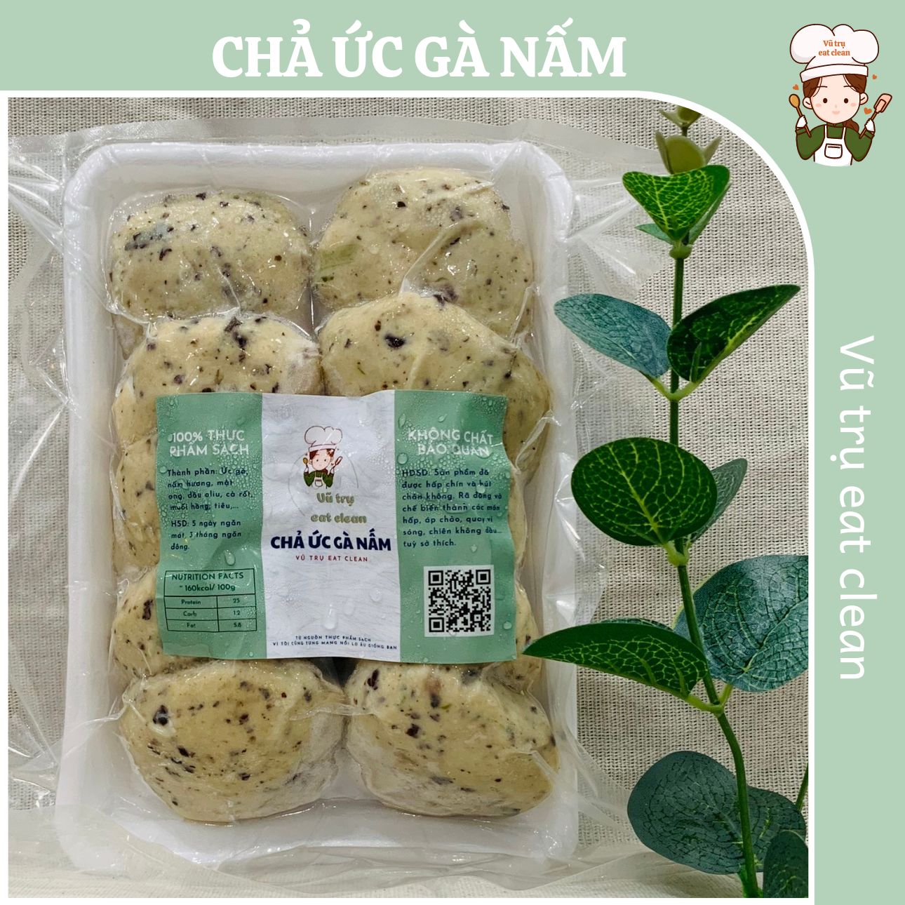 Chả ức gà eatclean eat clean bịch 500gr - tiệm eat clean nhà tấm eatclean nhà tấm, eat clean nhà tấm
