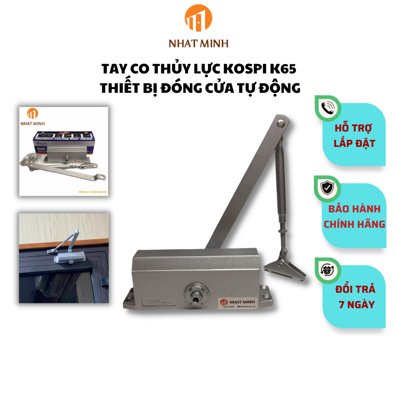 Tay co thủy lực kospi k65 cho cửa 40 - 45kg
